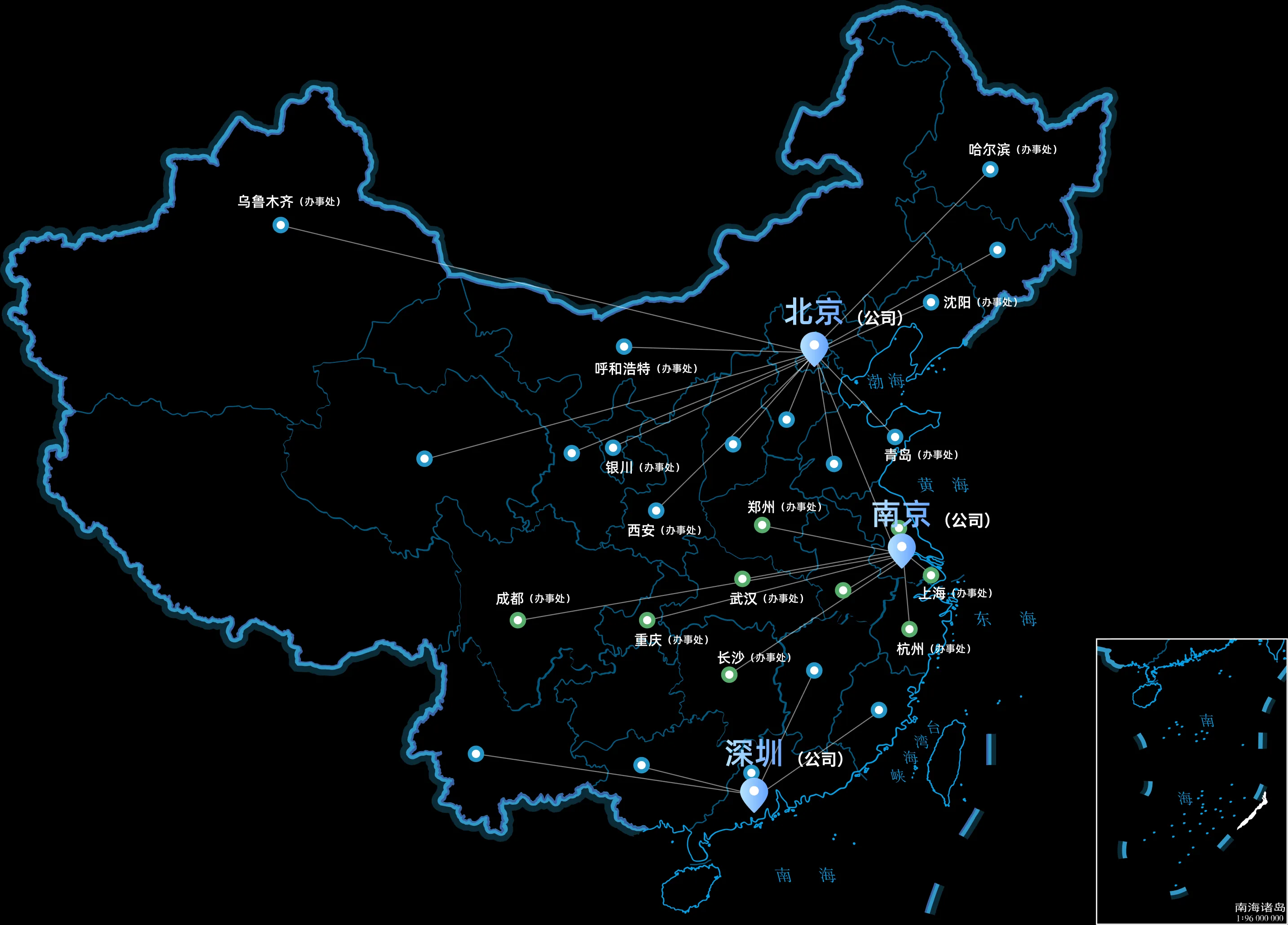 江行智能全国部署地图