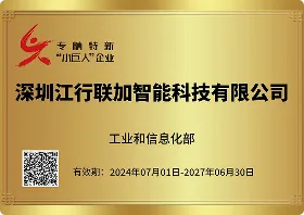 国家级专精特新小巨人证书