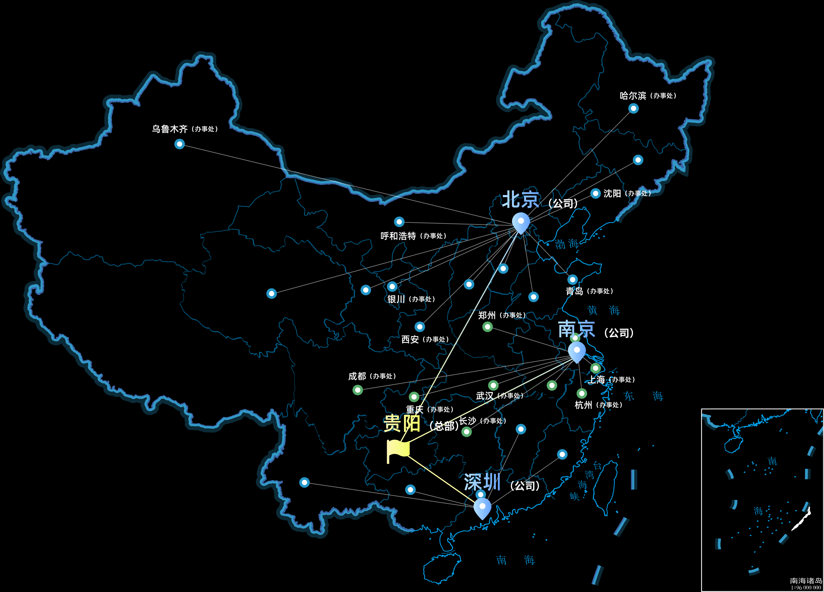 江行智能全国部署地图